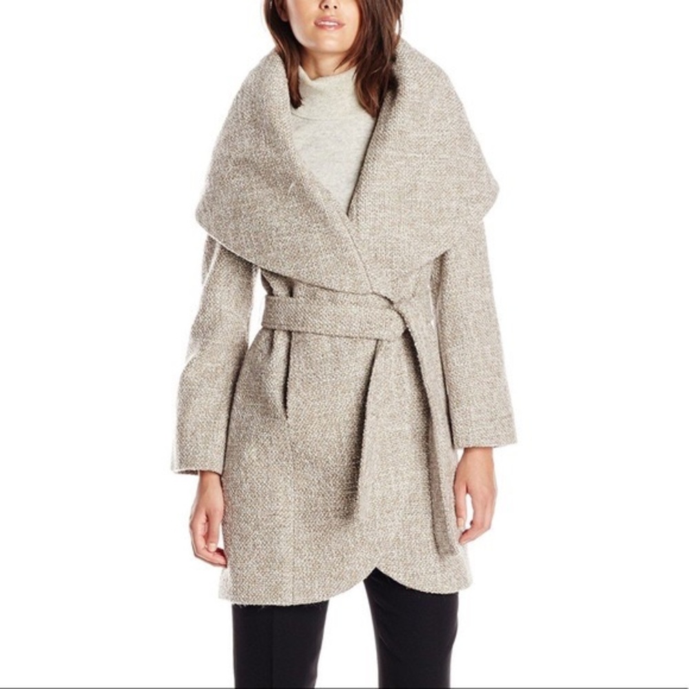 T Tahari Tweed Marla Coat